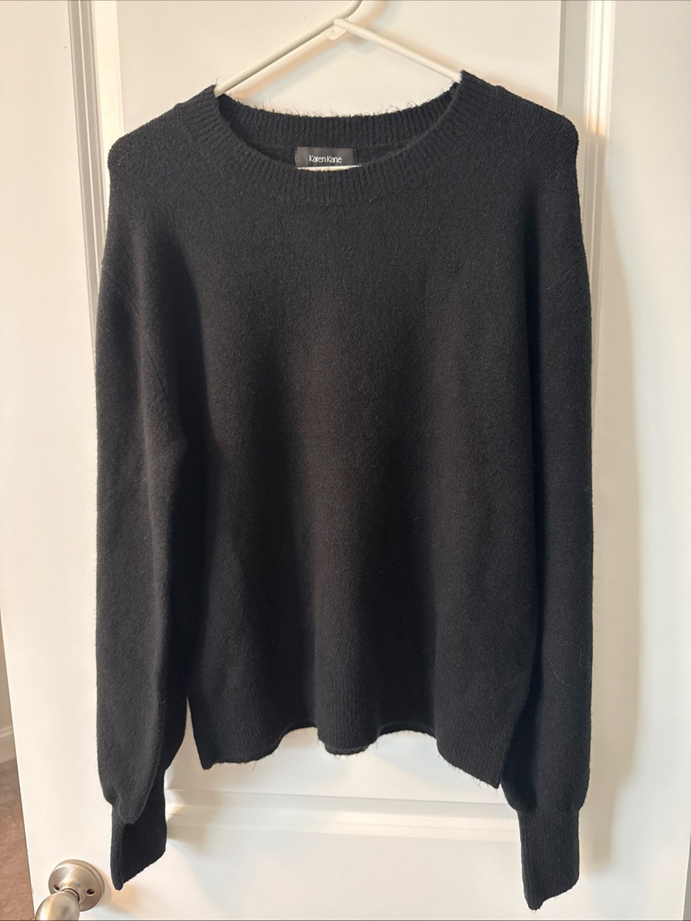 Karen Kane Women Black Knit Casual Crew Neck Sweater Size Large